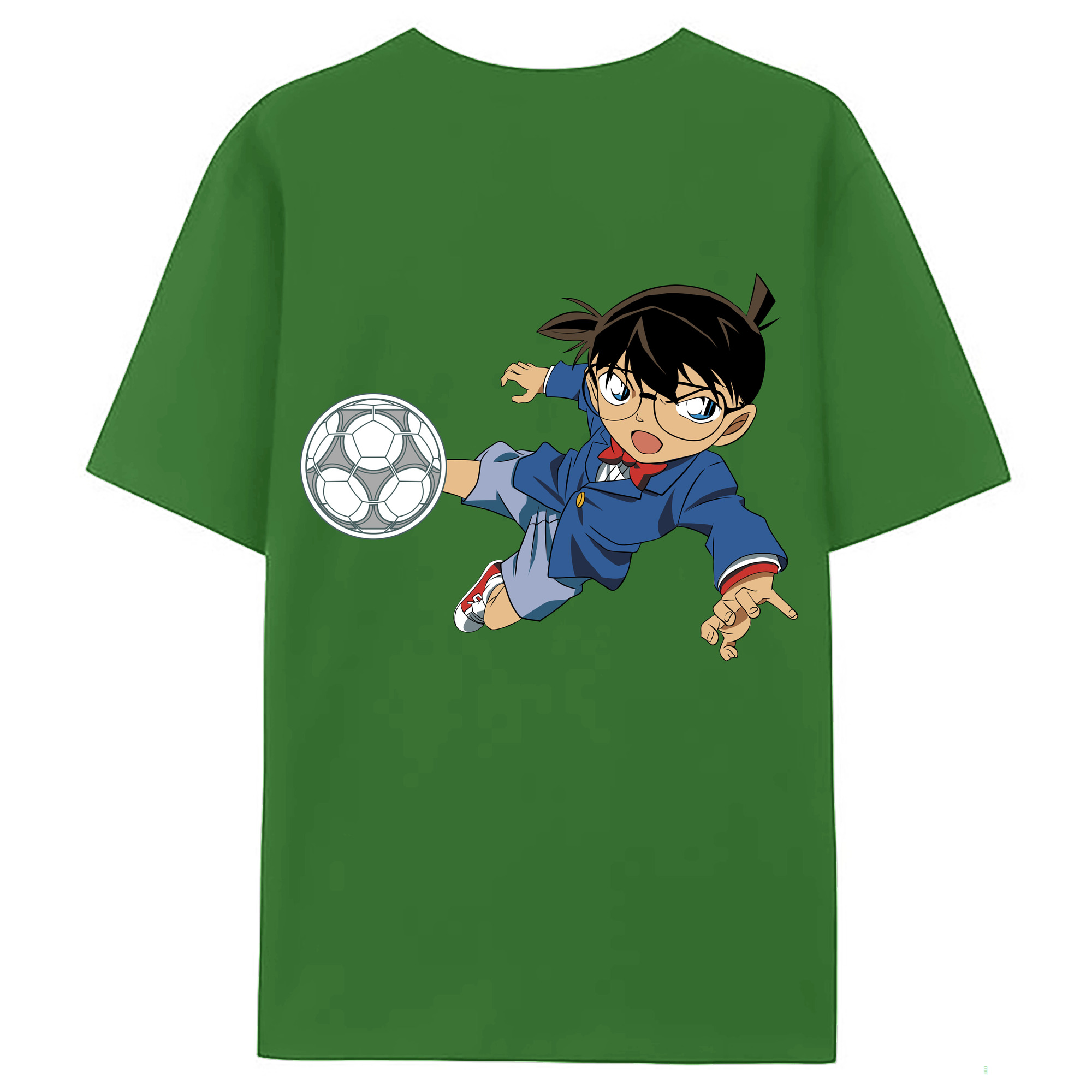 （画像用） 名探偵コナン 江戸川 コナン Detective Conan Conan Edogawa レディース半袖Tシャツ(バックプリント)